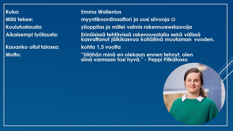 Faktalaatikko - Emma Wallenius