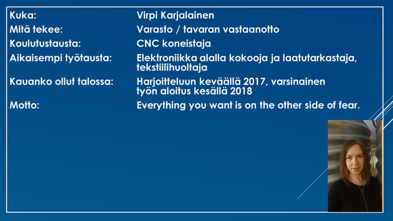 Faktalaatikko - Virpi Karjalainen